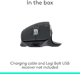 Logitech MX Master 3S Wireless Mouse Graphite 8000 DPI Bluetooth USB Receiver view 10
