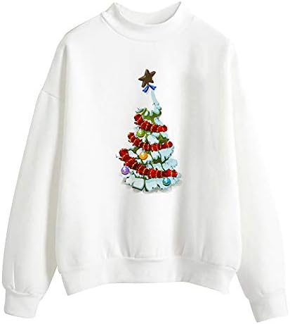 Clearance Sale for Women Tops.AIMTOPPY Women Christmas Print Long Sleeve Ladies Blouse Pullover Tops Shirt Sweatshirt