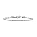 Amberta 925 Sterling Silver 4.5 mm Double Curb Chain Bracelet Length 7