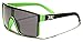DG Eyewear Men's Flat Top Shield Sunglasses
