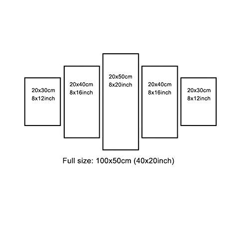 Abstract Poster Printed Abstract Landscape - Ephany Art - 5 Piece Canvas Wall Art Sunset On Ocean,ocean beach picture…