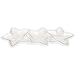 White Starfish Triple Serving Platter Dish 16 Inches Ceramic