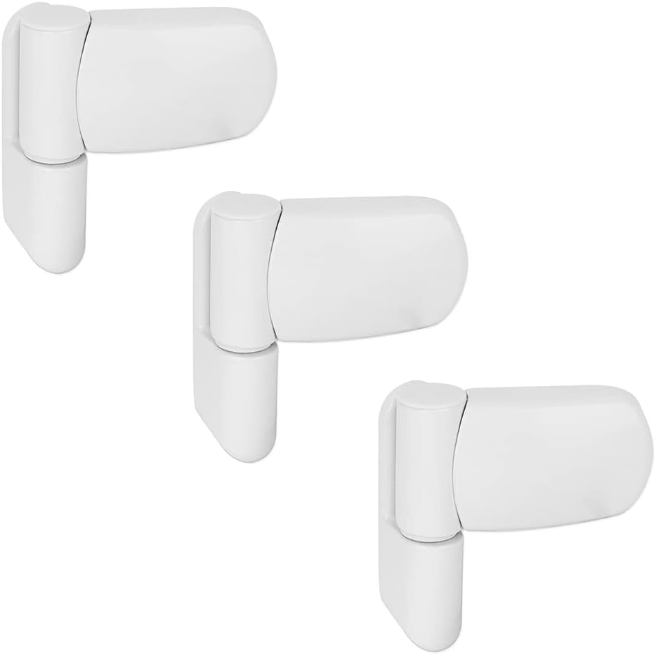 Avocet UPVC Door Flag Hinge MT3D Mini Triad Adjustable White Pack of 3