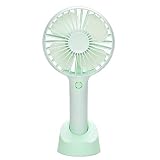 YIHUNION Mini Handheld Fan Portable, USB Rechargeable Battery Powered Fan with Base, 2500mAh Battery,4 Modes for Home Office Bedroom and Outdoor Travel(Green)
