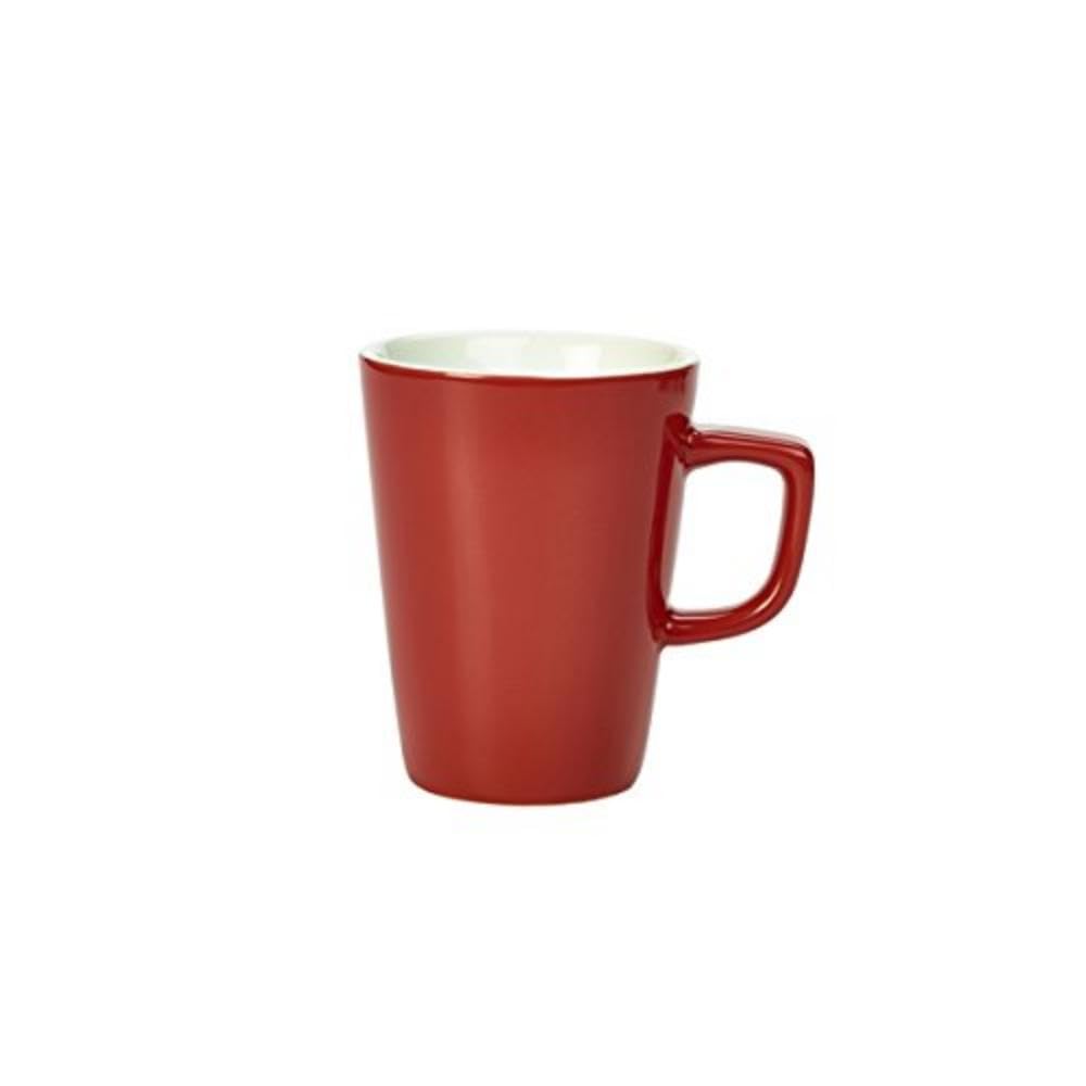 Genware NEV-322135R Royal Latte Mug, 34 cl, Red (Pack of 6)