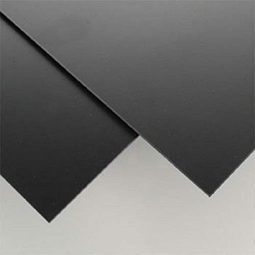 SIBE-R-PLASTIC SUPPLY Black Styrene Sheets, .08 x 6