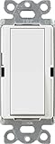 Lutron Claro On/Off Switch, 15 Amp, 3-Way, CA-3PS-WH, White