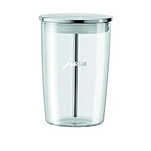 Jura 72570 glazen melkreservoir 0,5 l inclusief melkslang, transparant, 9,2 x 9,2 x 13,5 cm