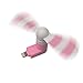 COOPSION Portable Electric Cooler Mini Phone Fan Compatible with iPhone 5 6 7 8 se s Plus x xr xs max pad Mini Pro Air (Rose)