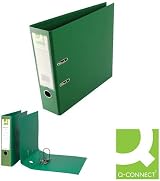 Q-Connect 70mm Lever Arch File A4 Green Pack of 10 KF20022 view 2