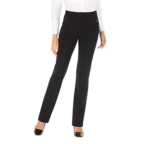 women's black stretch dress pants