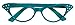 Hip Hop 50's Shop Kids Cat Eye Glasses (Child/Youth, Teal)
