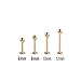Ruifan 10PCS 16G Gold Plated 316L Stainless Steel 3mm Ball Labret Monroe Lip Ring/ Tragus/ Helix/ Cartilage Earring Stud Barbell,10mm Bar Length Body Piercing Jewelry