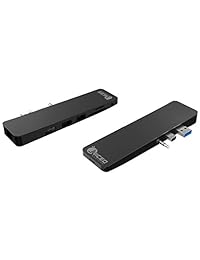 Juiced Systems CruzHUB   Adaptador para ordenador portátil Microsoft Surface   Diseñado para ordenador portátil de superficie   Gigabit Ethernet   4K HDMI   2 USB 3.0   SD   Micro SD   AUX