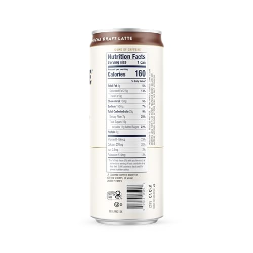 LA COLOMBE MOCHA DRAFT LATTE, 11 FL. OZ., SINGLE CAN