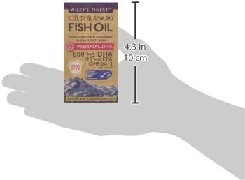 Wiley's Finest Wild Alaskan Fish Oil Prenatal DHA, 720mg EPA and DHA Omega-3s for Pregnant Women and Nursing Mothers - Image 4