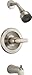 Peerless Classic Single-Function Tub and Shower Trim Kit with Single-Spray Shower Head, Brushed Nickel PTT188753-BN (Valve Not Included)