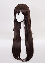 XiongXiongLe Long Straight Brown Wig for Amber