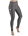 ODODOS Women's High Waisted Yoga Pants with Pocket, Workout Sports Running Athletic Pants with Pocket, Full-Length,Gray,Large