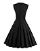 KILLREAL Women's Vintage Style Sleeveless Polka Dot Casual Cocktail Party Dress Black/White XXX-Large