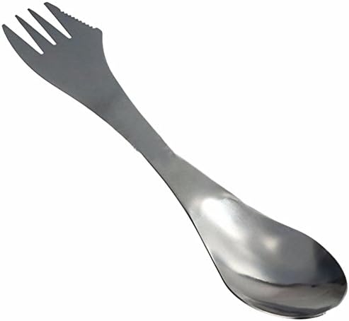 MM-Outdoor-USA BackPacking [Qty: 1] 3-in-1 Stainless Steel Spork for Camping, Backpacking or Other Uses