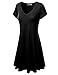 J.TOMSON Women¡¯s Short & Long Sleeve V-Neck Flared Dress
