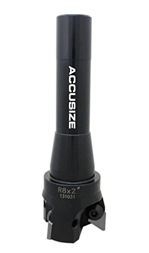 Accusize Tools - 2" Carbide Indexable End Mills, R8 Shank, with 3 TPG32 Inserts, 0046-0916