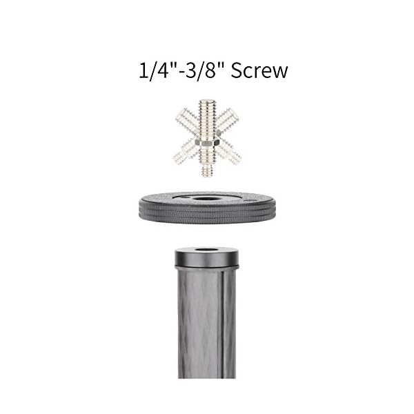INNOREL ER40C Stativ-Mittelsäule, 10 Schichten, Kohlefaser, 40 mm Rohr, Mittelsäule, professionelle Verlängerungsstange, nur geeignet für robustes Stativ von RT90C für digitale DSLR-Kameras – Bild 8