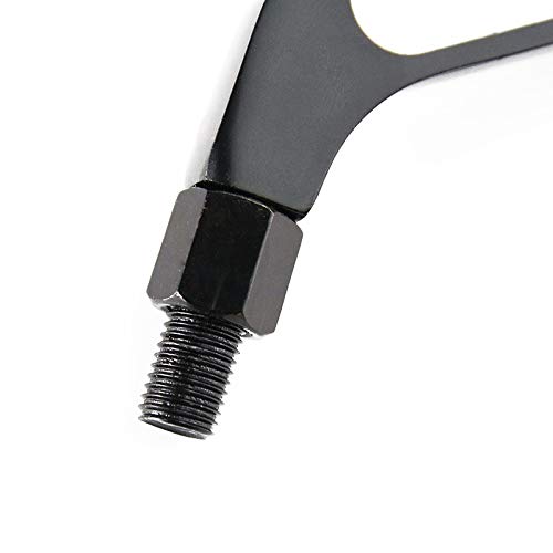 Iycorish Moto Noire Retroviseurs rectangulaires pour Kawasaki 10mm