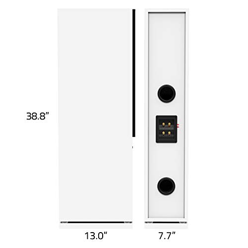 Fluance SXHTBWH High Definition Surround Sound Home Theater 5.0 Channel Speaker System Including Floorstanding Towers, Center and Rear Speakers (White)