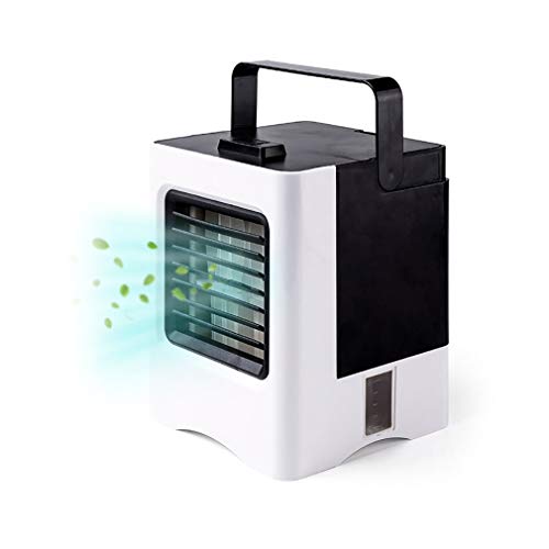 GYTOO Air Conditioner Fan, 4 in 1 Mini Personal USB Air Cooler Mini Air Purifier Humidifier with LED Lights,with Portable Handle for Home Room Office