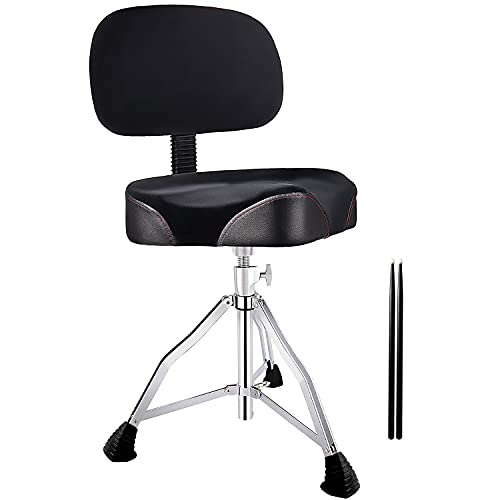 CHACHAZO Drum Throne Drum Chair with Backrest, Drum Stool with Back