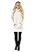 Gemijack Womens Hoodie Dress Funnel Neck Cotton Solid Color Long Sleeve Tunic Sweatshirt Dress