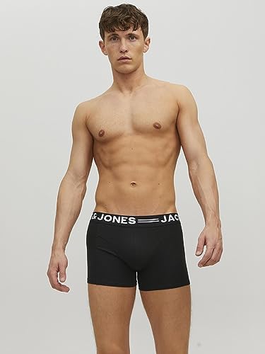 Herren Sense Trunks 3-pack Boxershorts, Schwarz, L EU