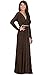 KOH KOH Sleeve Kaftan V-Neck Flowy Formal Winter Gowns