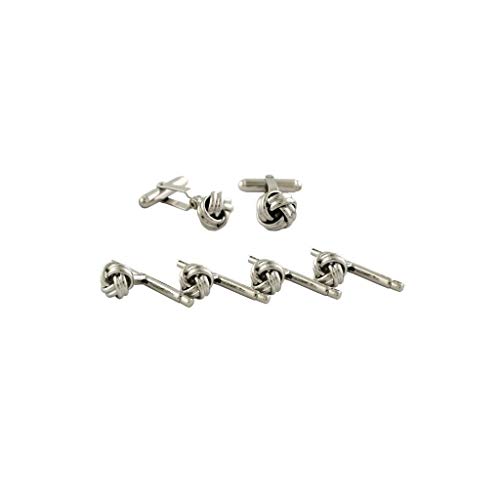 David Donahue Men's Brass Small Knot Cufflinks Stud Set (SS812000)