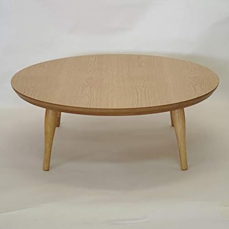 Amazon Co Jp Minon ミノン 円 北欧 ナチュラル モダン デザイン ちゃぶ台 センターテーブル ローテーブル 丸コタツ 家具調 円卓 円形こたつ ナラ ナチュラル色 幅105cm こたつ ホーム キッチン