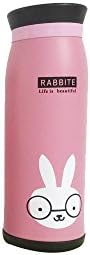 JAYYANG Stainless Steel Cute Cartoon Animal Thermos Travel Off PINK-8.2inches