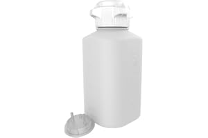FOXX LIFE SCIENCES Heavy Duty Autoclavable Polypropylene Vacuum Bottle, 4L, with 83mm (83B) Tangle Free VersaCap, Two 1/4 Inch Hose Barbs and Sealable Vent Port