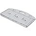 5 Pack - Vertical Half Card Badge Holder for Smart Cards (CHIP Insert) PIV Common Access and Credit Cards - Crystal Clear Hard Polycarbonate Plastic - Heavy Duty Grippers Clamp Tight by Specialist ID