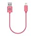 iPhone 7 Charger, 1 Ft Short Lightning Cable, F-color Sturdy Apple MFI Certified Cable Cord for iPhone 7 6S 6 Plus 5S 5C 5, iPhone SE, iPad 4 Air 2 3 iPad Mini 2 3 4 iPad Pro, iPod Touch 5 Pink