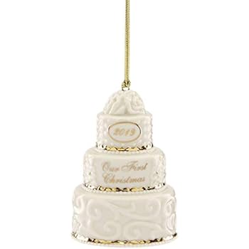 Lenox 884549 2019 Our 1st Christmas Together Cake Ornament