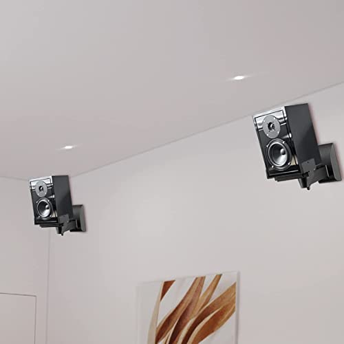 suptek Speaker Wall Mounts, Dual Speaker Stands for Surround Sound Speakers, Universal Speaker