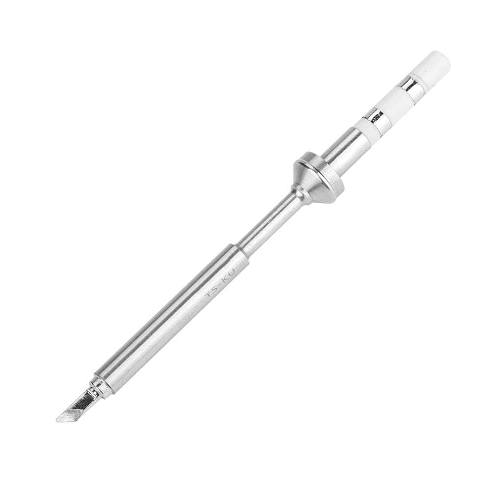 TOPINCN 7 Types Mini Stainless Steel Soldering Iron Tip Replacement for Ts100 Portable Outdoor Soldering Iron Kit (Ts-Ku Soldering Tip)