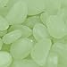 100 Glow in the Dark Pebbles Stones for Walkway Yellow Green / Decorative Gravel for Your Fantastic Garden or Yard
