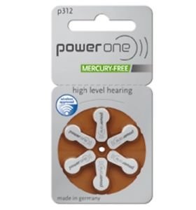 Power One Zinc p312 hearing aid battery,60 pcs pack