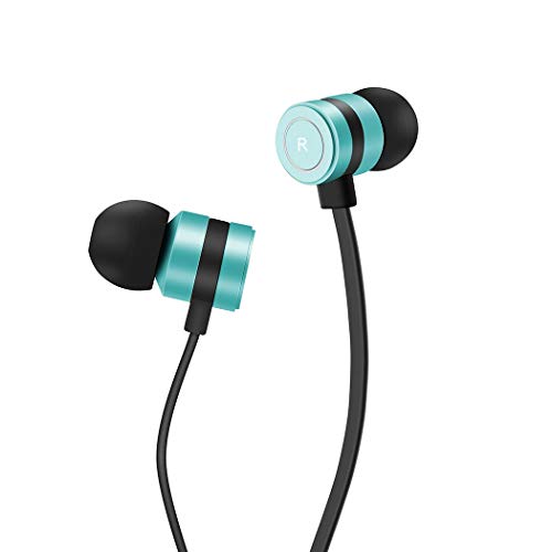 Earphones, Earbuds, in-Ear Headphones Noise Isolation Headsets Heavy Bass Earphones with Microphone Compatible iPhone Samsung iPad and Most Android Phones,AT3