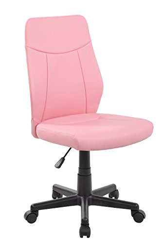 EUROSPORTS PU Leather Ergonomic Medium Pink Chair (ES-8039-PK)