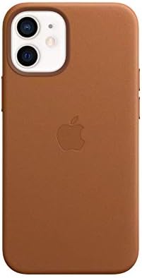 Amazon Com Apple Leather Case With Magsafe For Iphone 12 Mini Saddle Brown