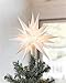 Elf Logic - Moravian Star Tree Topper - Beautiful Bright White 3D Lighted Christmas Star Tree Topper - Advent Star, Bethlehem Star (Assembly Required) (12 Inch, LED)